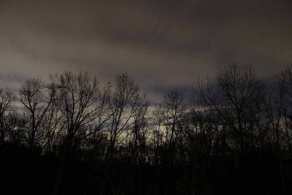 Night cloudy sky
